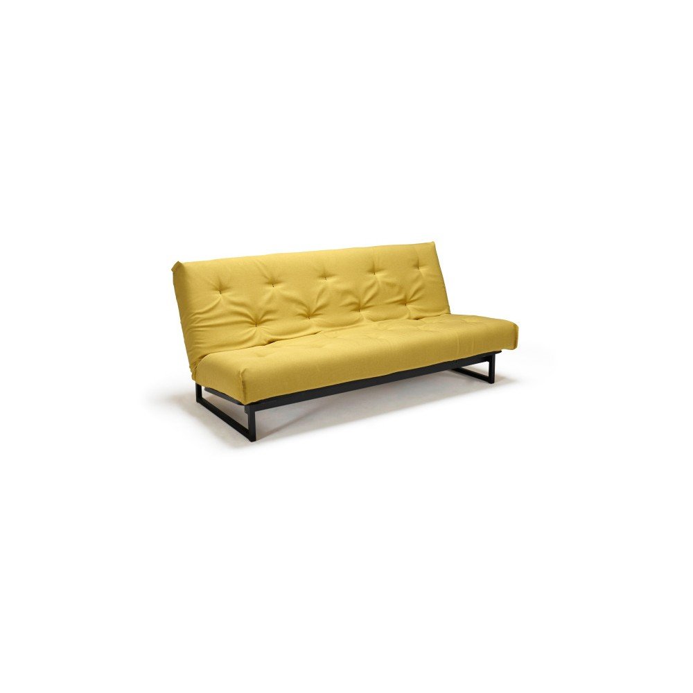Žlutá rozkládací pohovka Innovation Fraction Elegant Soft Mustard Flower, 81 x 200 cm v:1305878