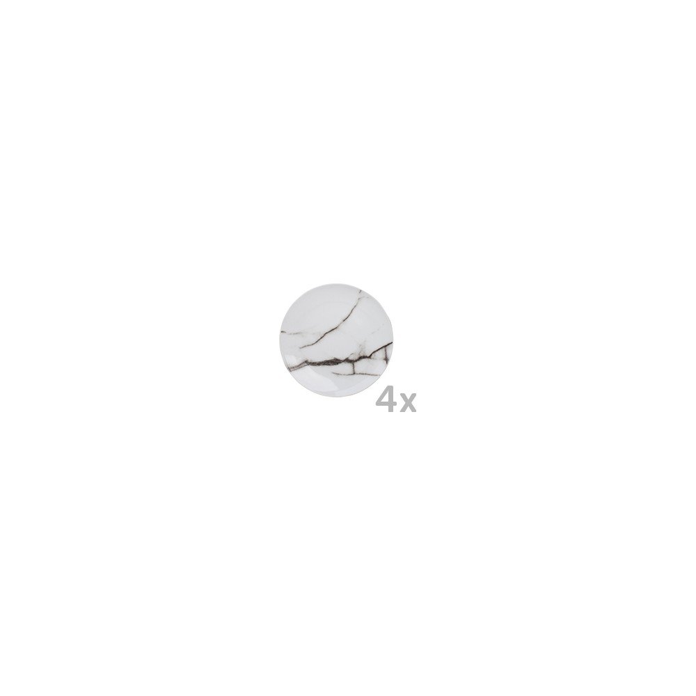 Sada 4 bílých talířků Salt&Pepper Marble v:830918