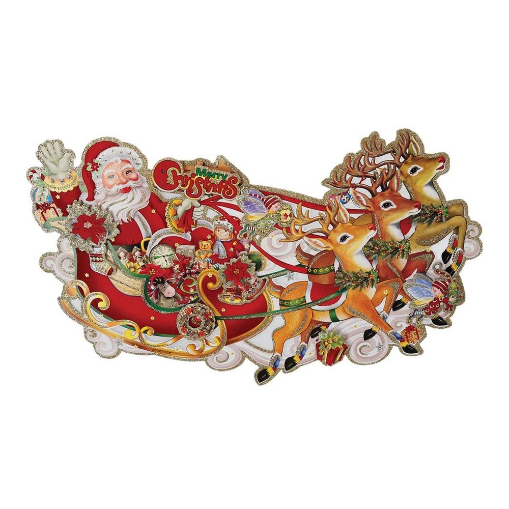 Vánoční dekorace Rex London Kitsch Santa Sleigh v:930076