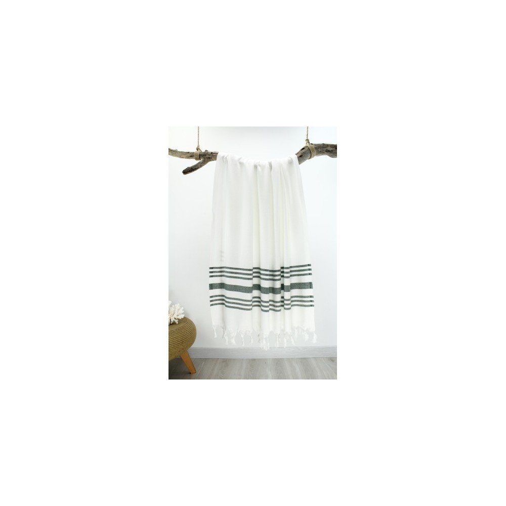 Zeleno-bílá osuška Hammam Bamboo Honeycomb Style, 90 x 180 cm v:937662