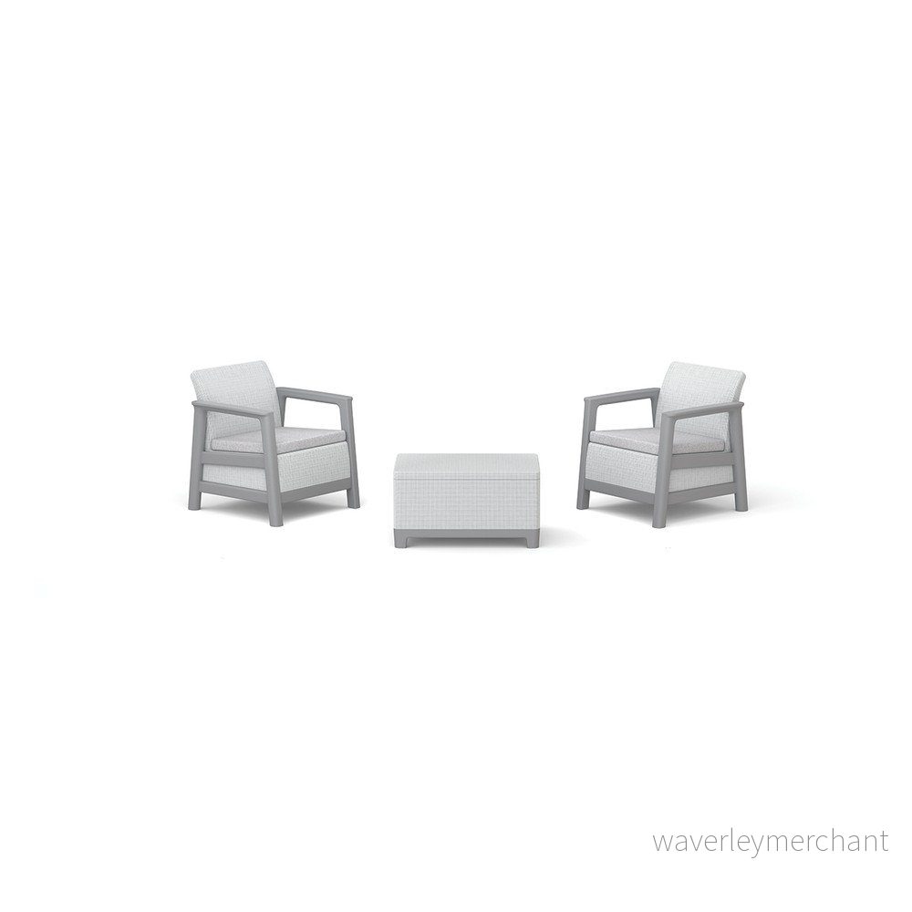 Světle šedý zahradní lounge set pro 2 Scandi Linea – Keter v:1830790