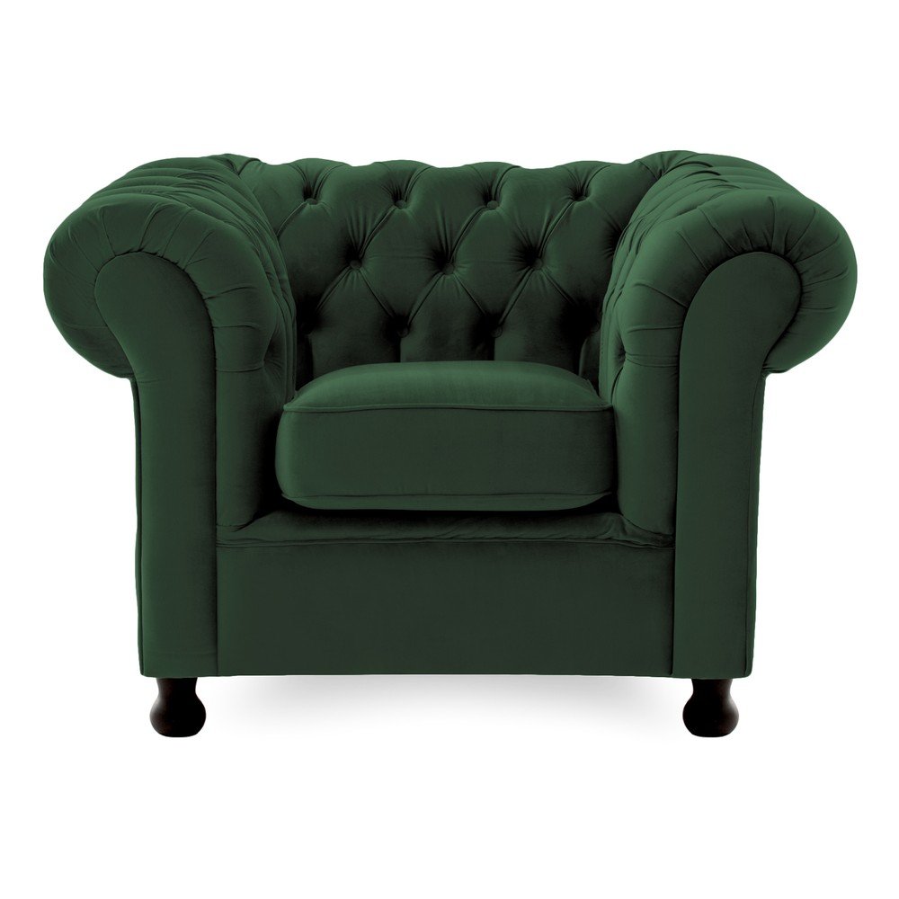 Tmavě zelené křeslo Vivonita Chesterfield v:1084510