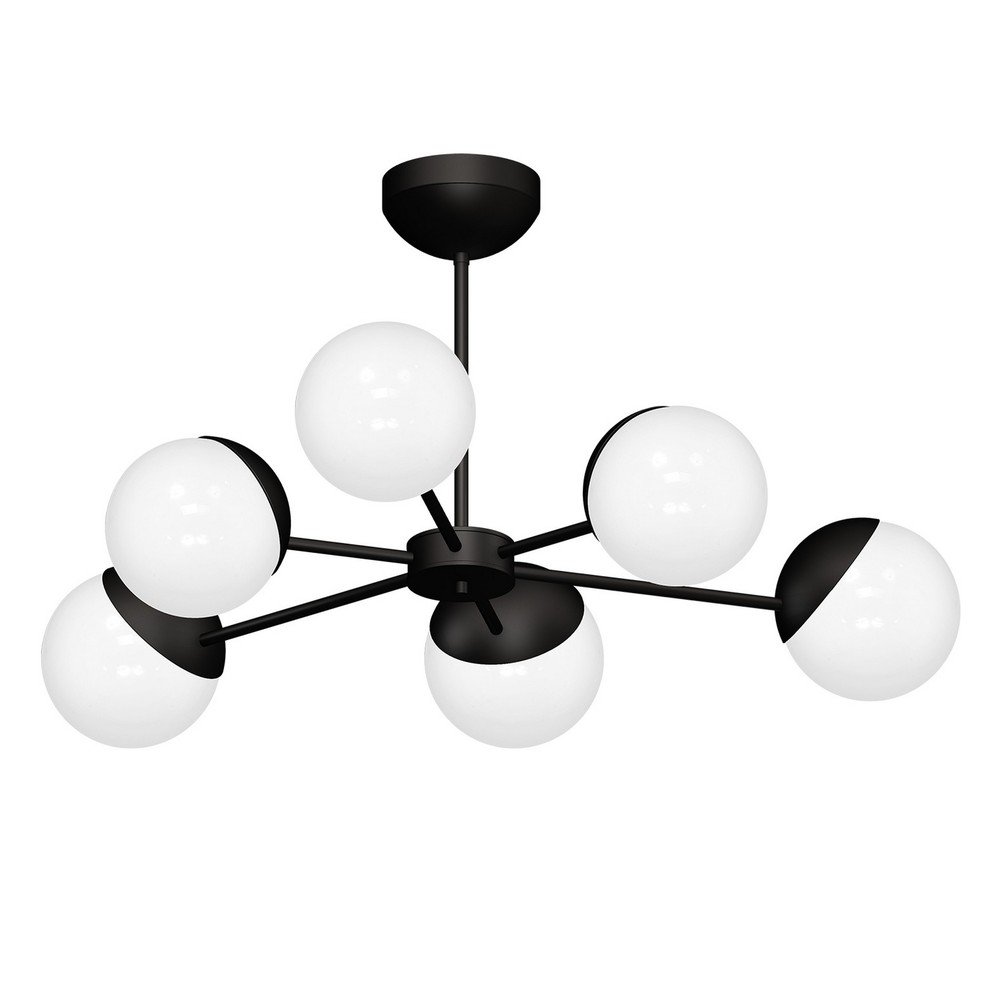 Černé závěsné svítidlo Sphere Sextet v:1233754
