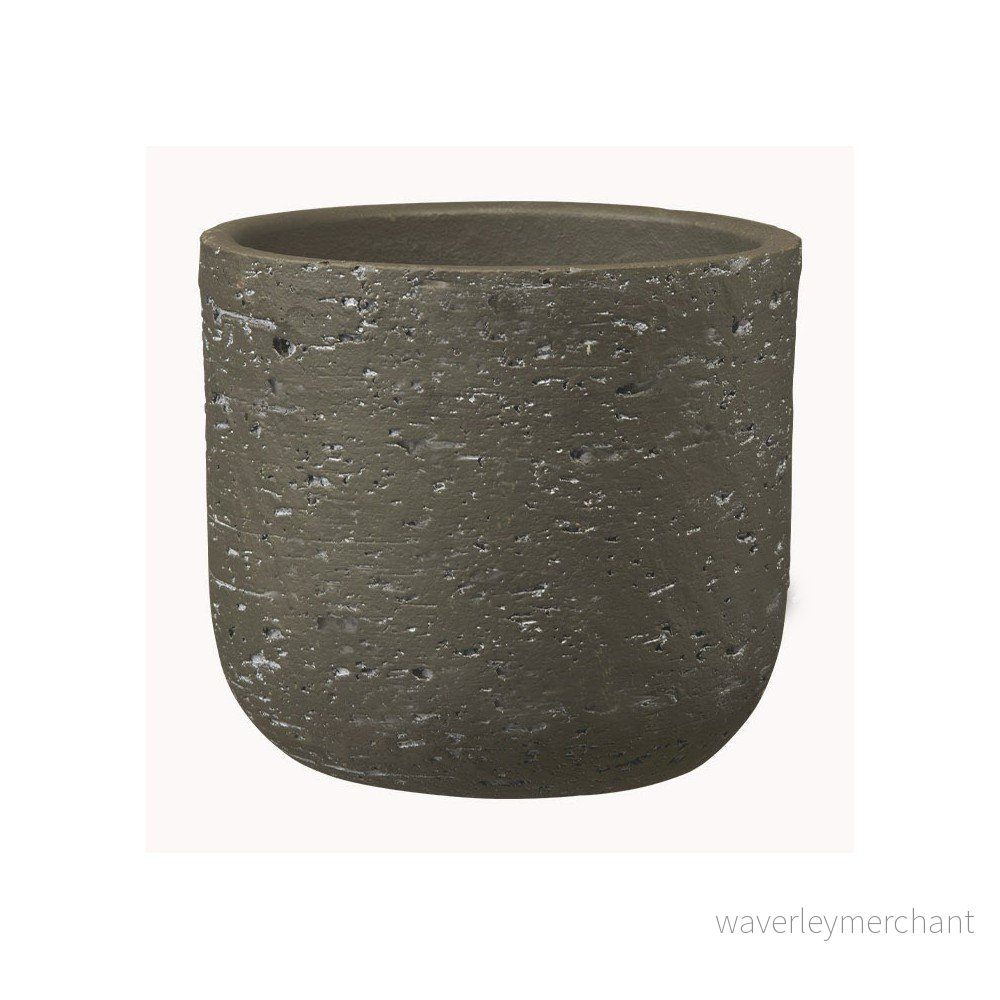 Tmavě hnědý keramický květináč Big pots Portland, ø 25 cm v:1418633