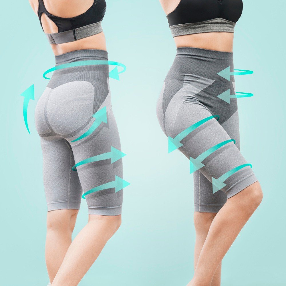 Dámské stahovací legínové kraťasy InnovaGoods Turmalina Shorts, velikost M v:1226120