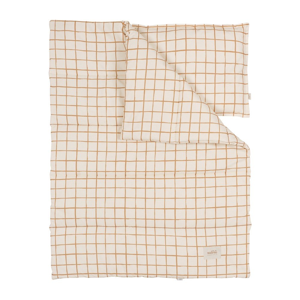 Béžová souprava do postýlky Camel Check – Malomi Kids v:1529158