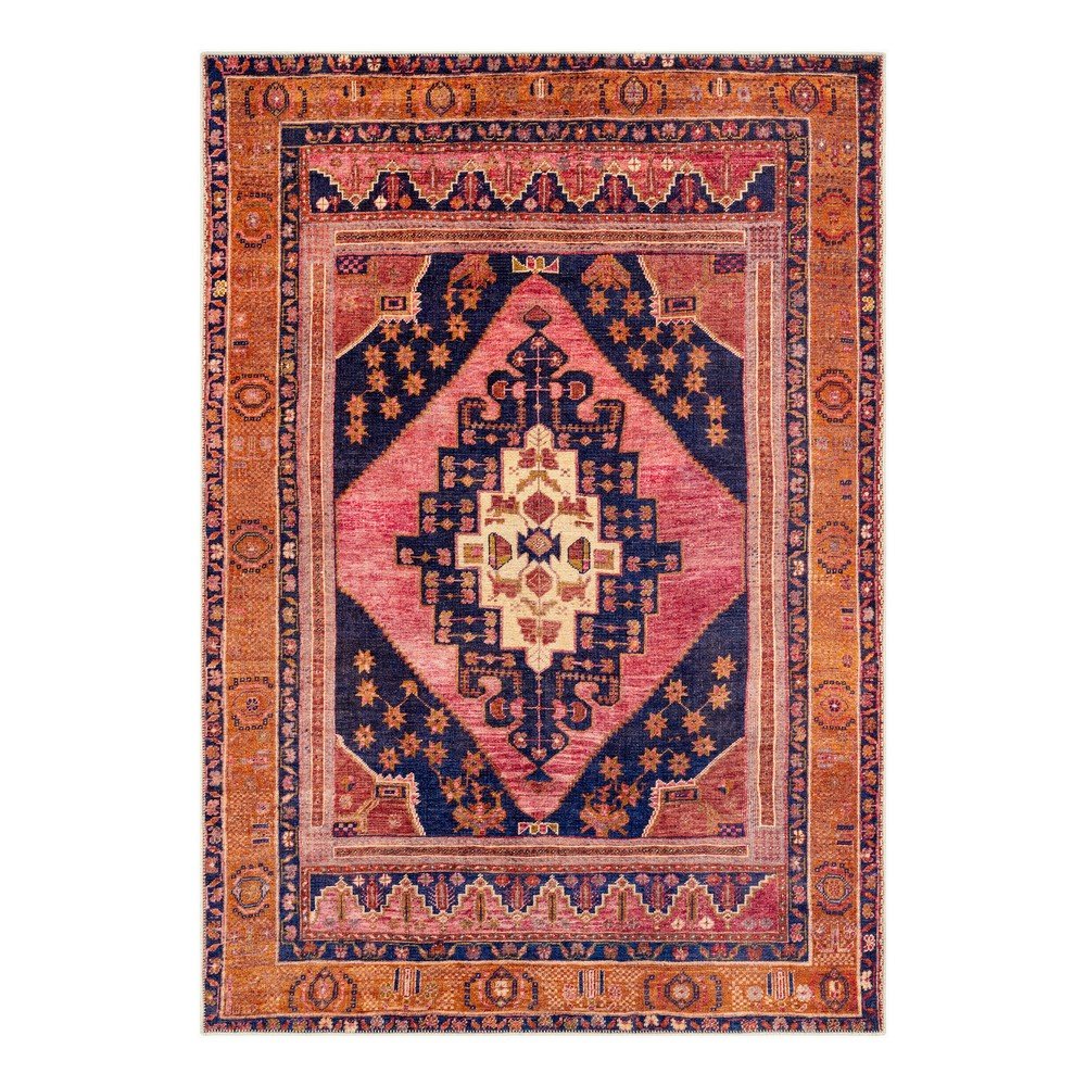Oranžovo-růžový koberec Floorita Senneh, 80 x 150 cm v:1438219