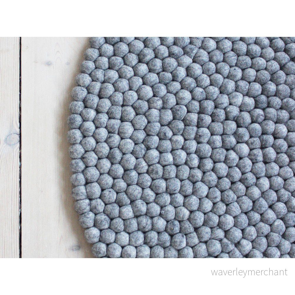 Ocelově šedý kuličkový vlněný koberec Wooldot Ball Rugs, ⌀ 140 cm v:1340853