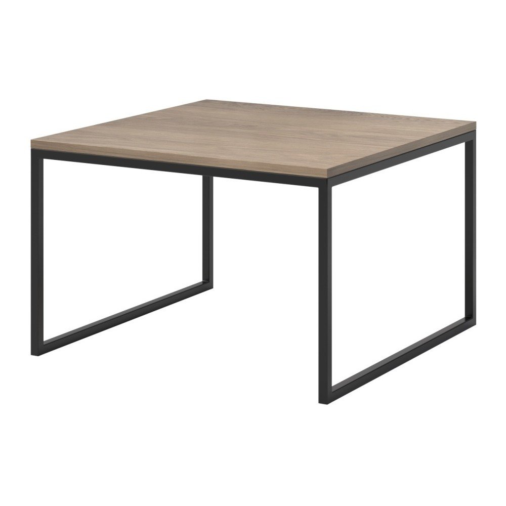 Konferenční stolek s deskou z dubového dřeva s černým podnožím MESONICA Eco, 70 x 70 cm v:964280