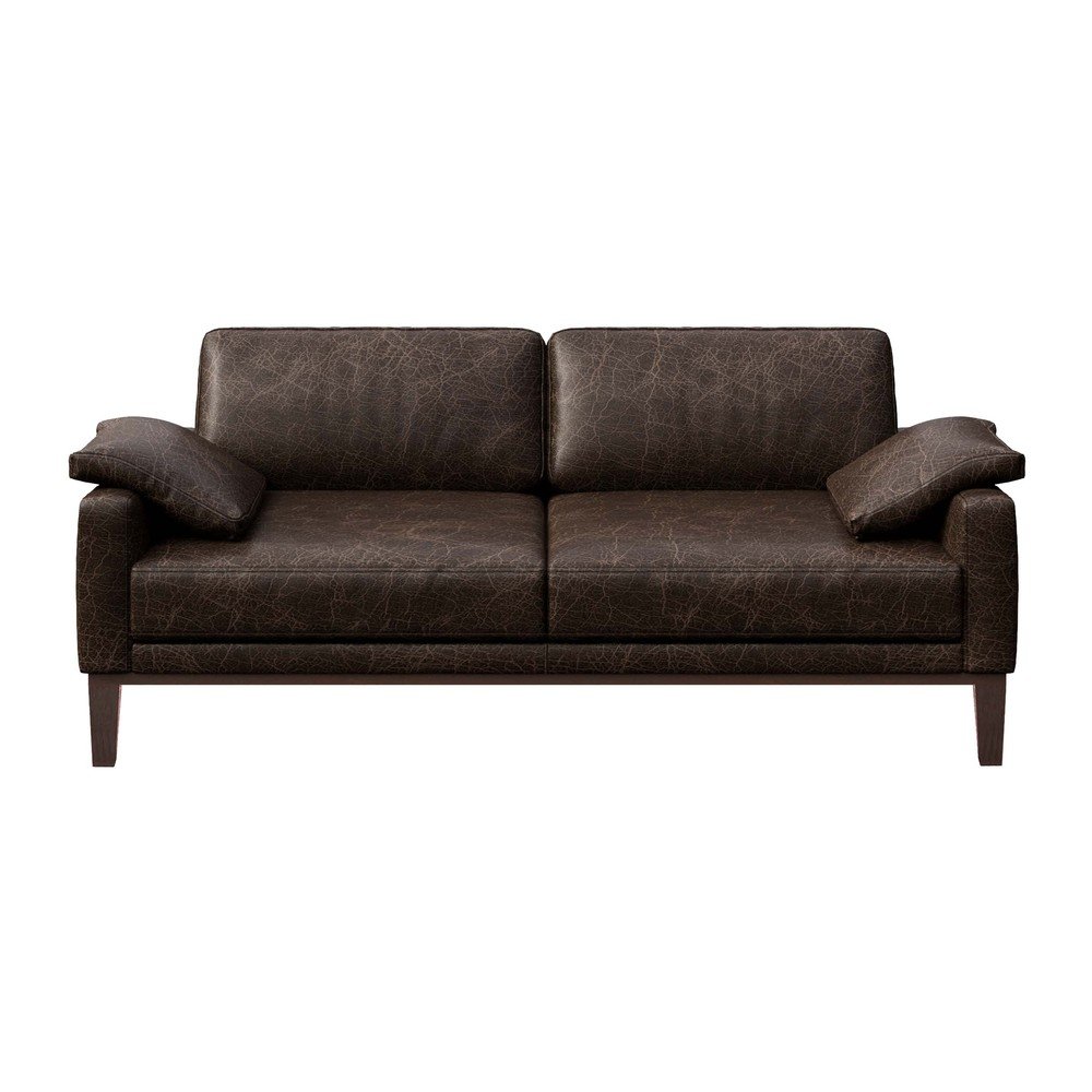 Tmavě hnědá kožená pohovka MESONICA Musso, 173 cm v:964052
