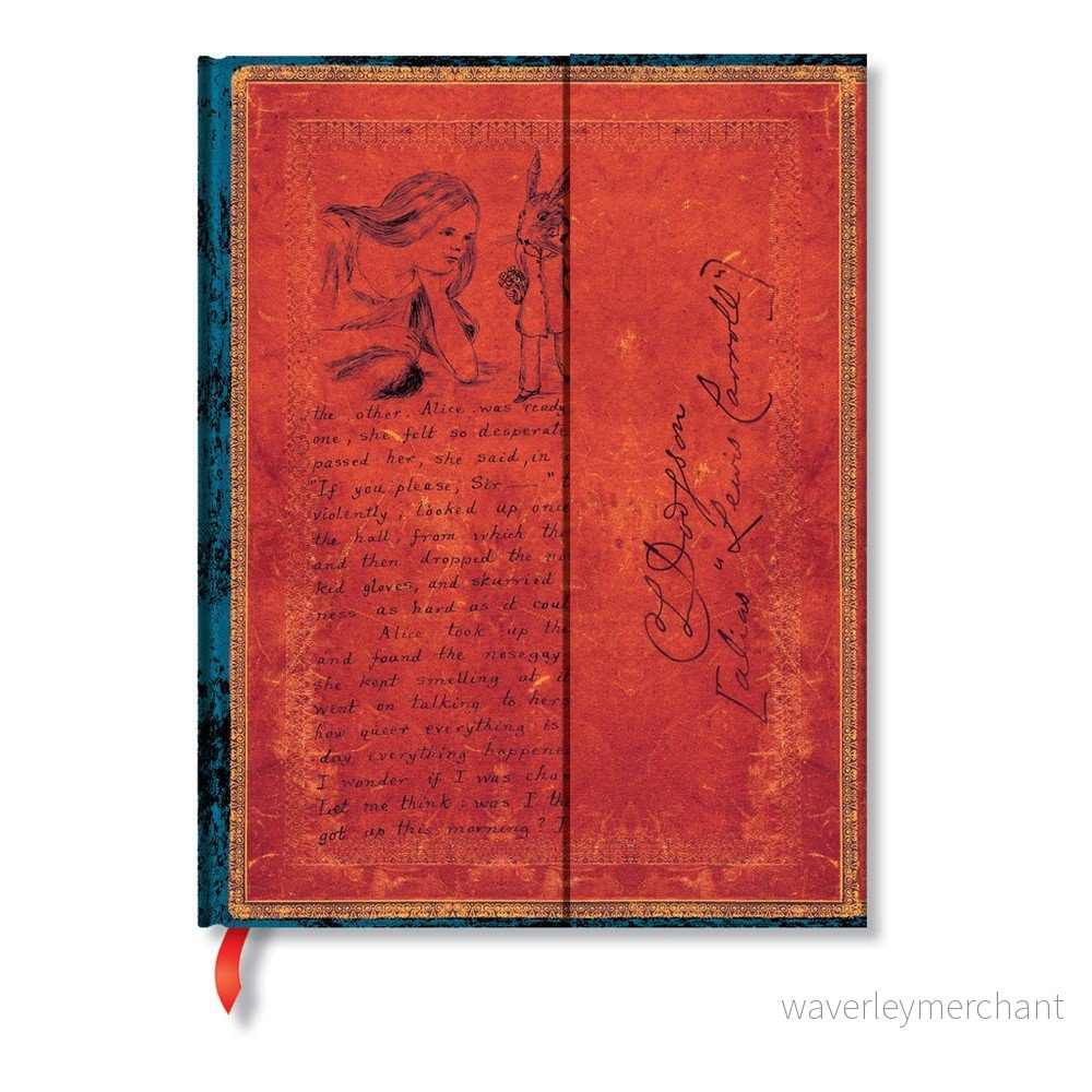 Linkovaný zápisník s tvrdou vazbou Paperblanks Alice in Wonderland, 18 x 23 cm v:1135936