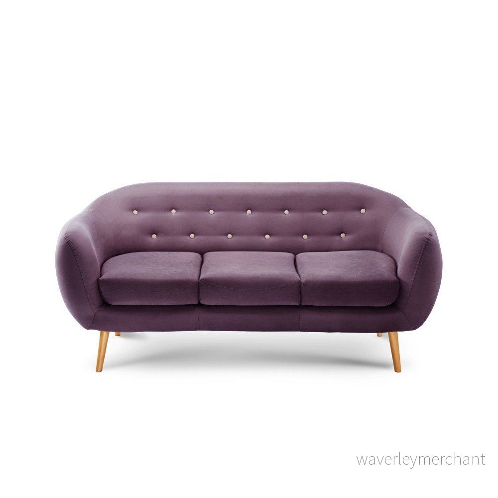 Fialová trojmístná pohovka Scandi by Stella Cadente Maison Constellation v:1167936