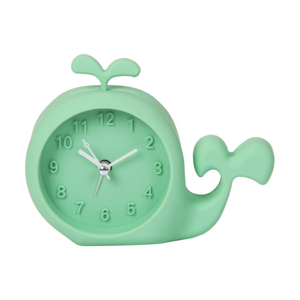 Zelené hodiny s budíkem Just 4 Kids Green Whale v:1161570