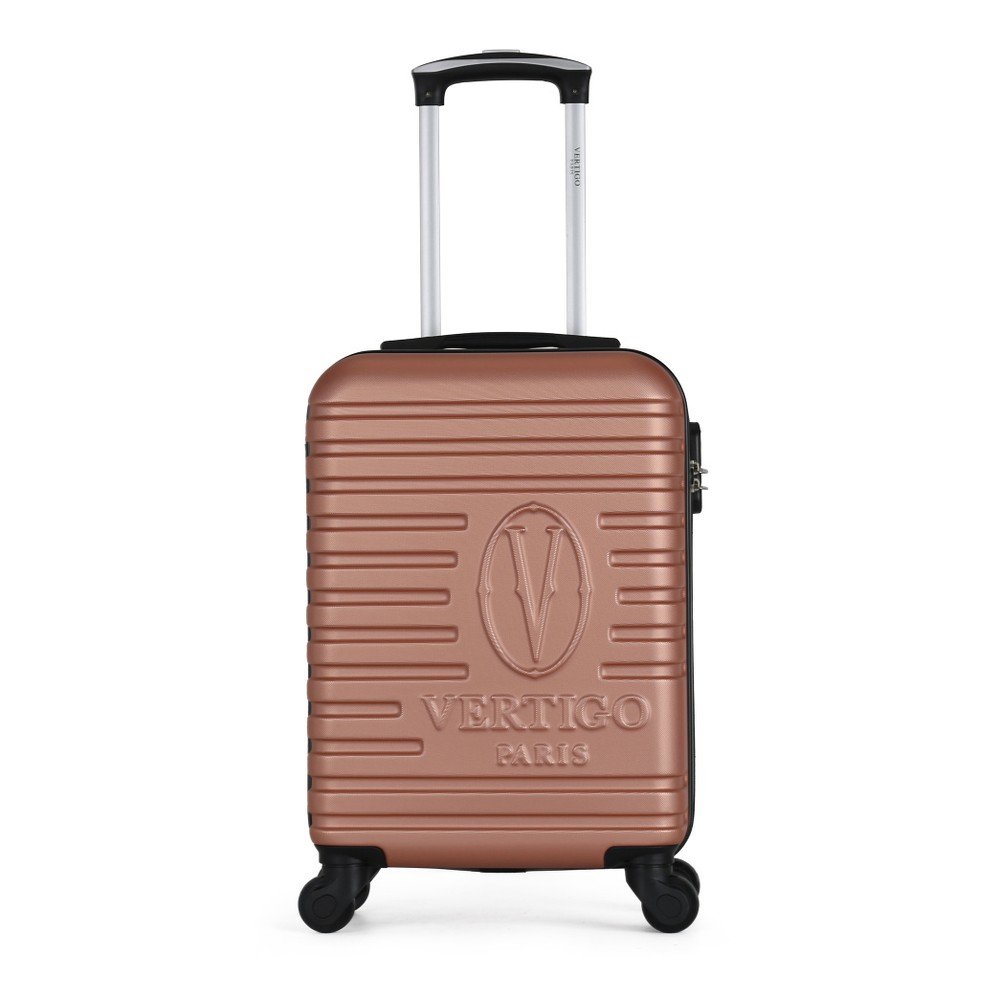 Růžový cestovní kufr na kolečkách VERTIGO Valises Cabine Cadenas v:1097218