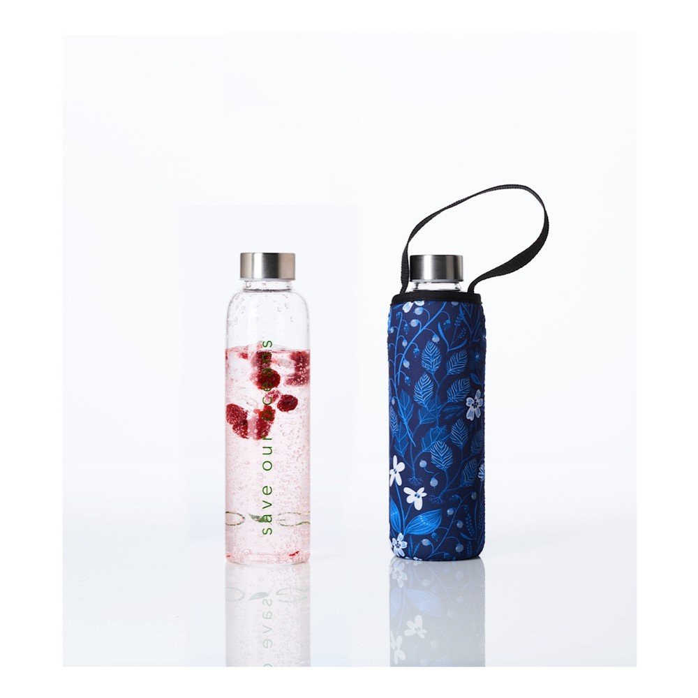 Cestovní skleněná termolahev s obalem BBYO Bloom, 570 ml v:1026872