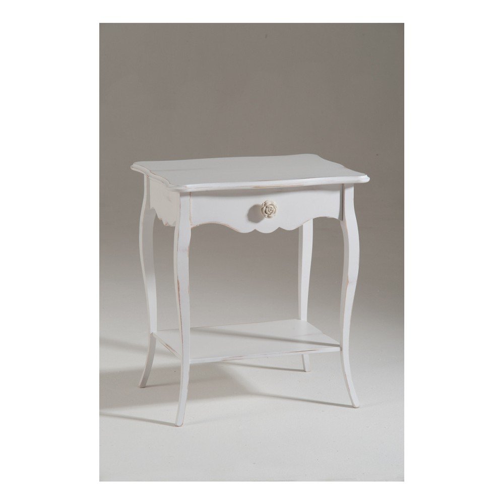 Bílý dřevěný odkládací stolek Castagnetti Elisa v:847994