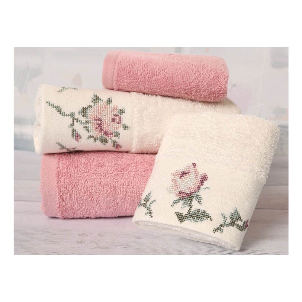 Set 2 růčníků a 2 osušek z prémiové bavlny Rosabella v:983010