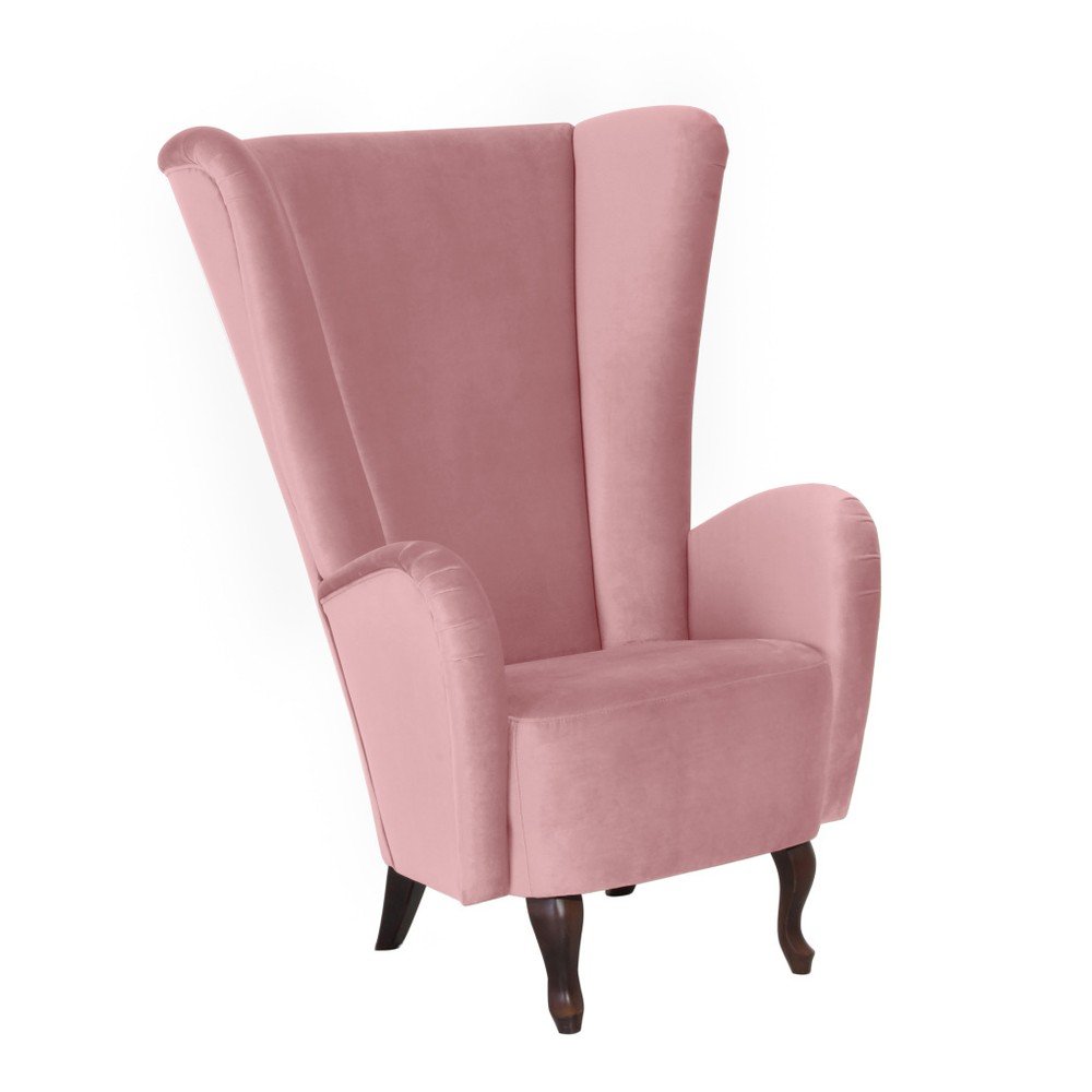 Růžové křeslo Max Winzer Aurora Velvet v:894984