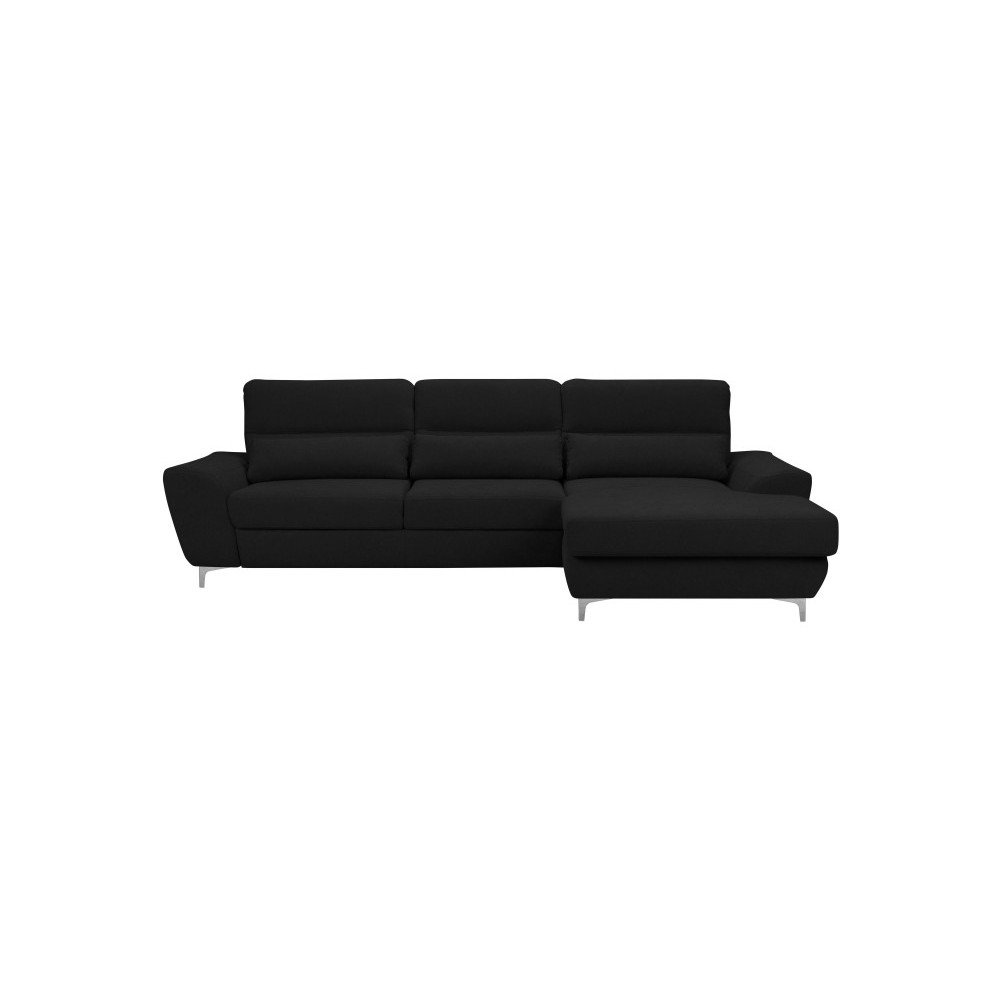 Černá rozkládací rohová pohovka Windsor & Co Sofas Omega, pravý roh v:1071814