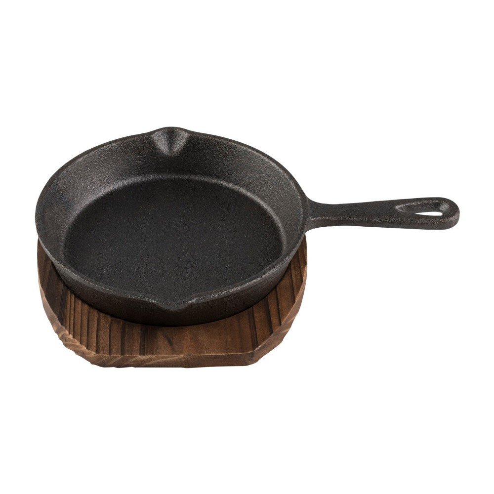 Set litinové pánve a dřevěné podložky Creative Tops, Ø 16 cm v:951090