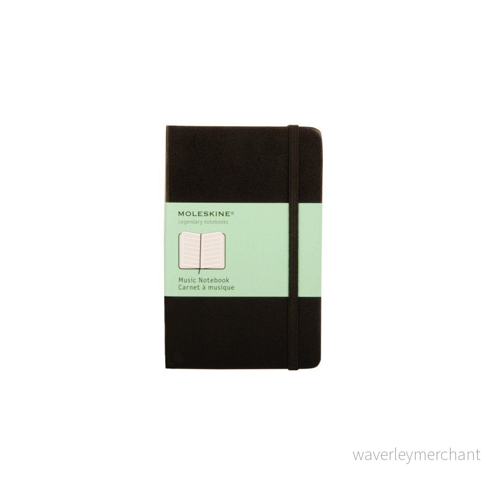 Černý zápisník Moleskine Music s notovou osnovou, malý v:741888 Černý zápisník Moleskine Music s notovou osnovou, malý v:741888