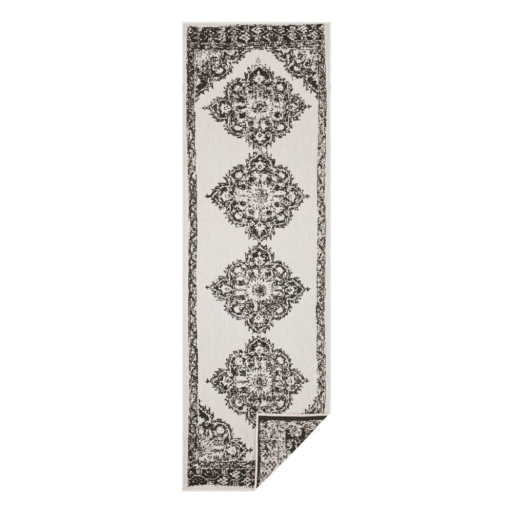 Černo-krémový venkovní koberec NORTHRUGS Cofete, 80 x 250 cm v:1337771