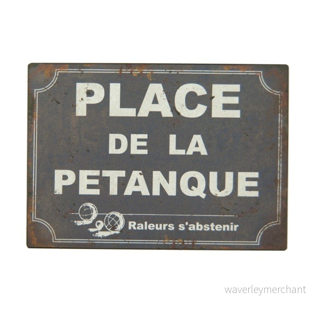 Plechová cedule Antic Line Place De La Pétangue v:772918