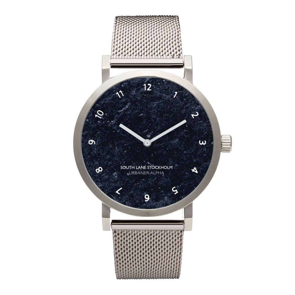 Unisex hodinky s řemínkem ve stříbrné barvě South Lane Stockholm Urbaner Alpha Classic v:872762