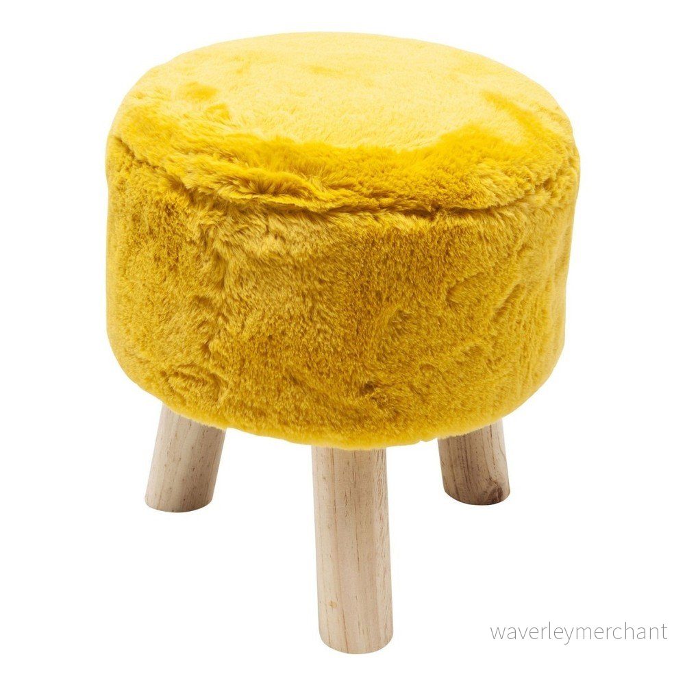 Žlutá stolička Kare Design Sun, ø 32 cm v:968682