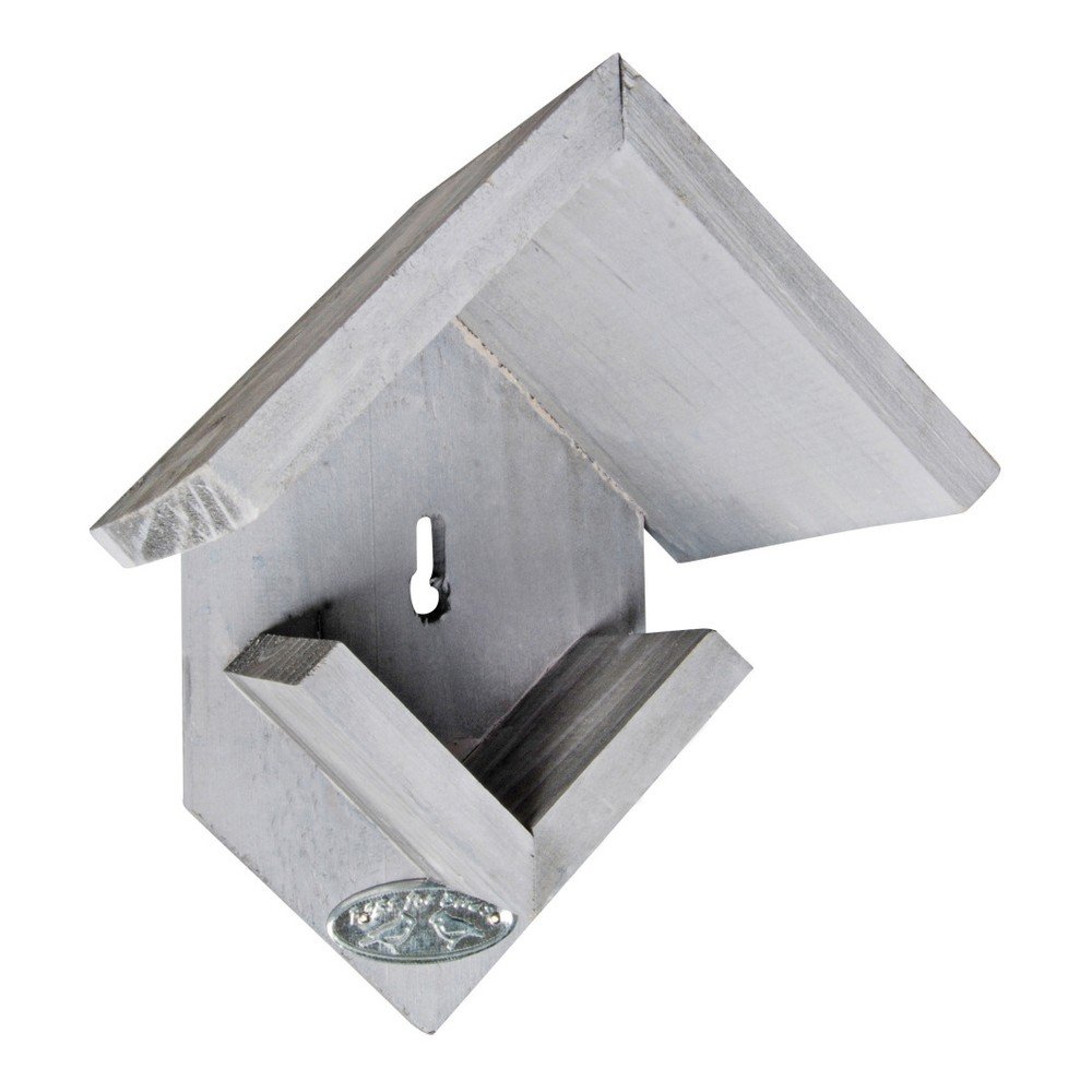 Šedé dřevěné krmítko na burákové máslo Esschert design, výška 19,5 cm v:967428