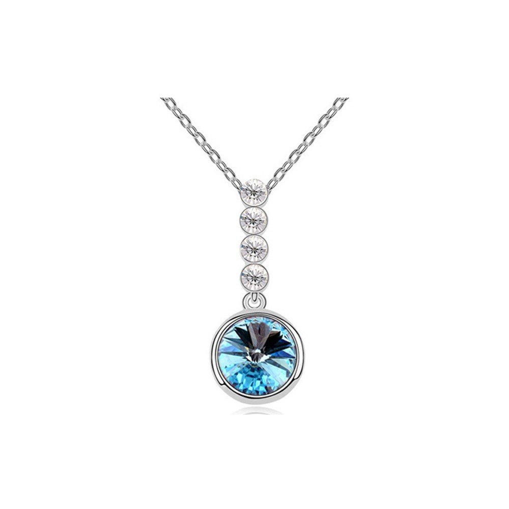 Náhrdelník s modrým krystalem Swarovski Elements Crystals a bílým zlatem Divina v:1169528