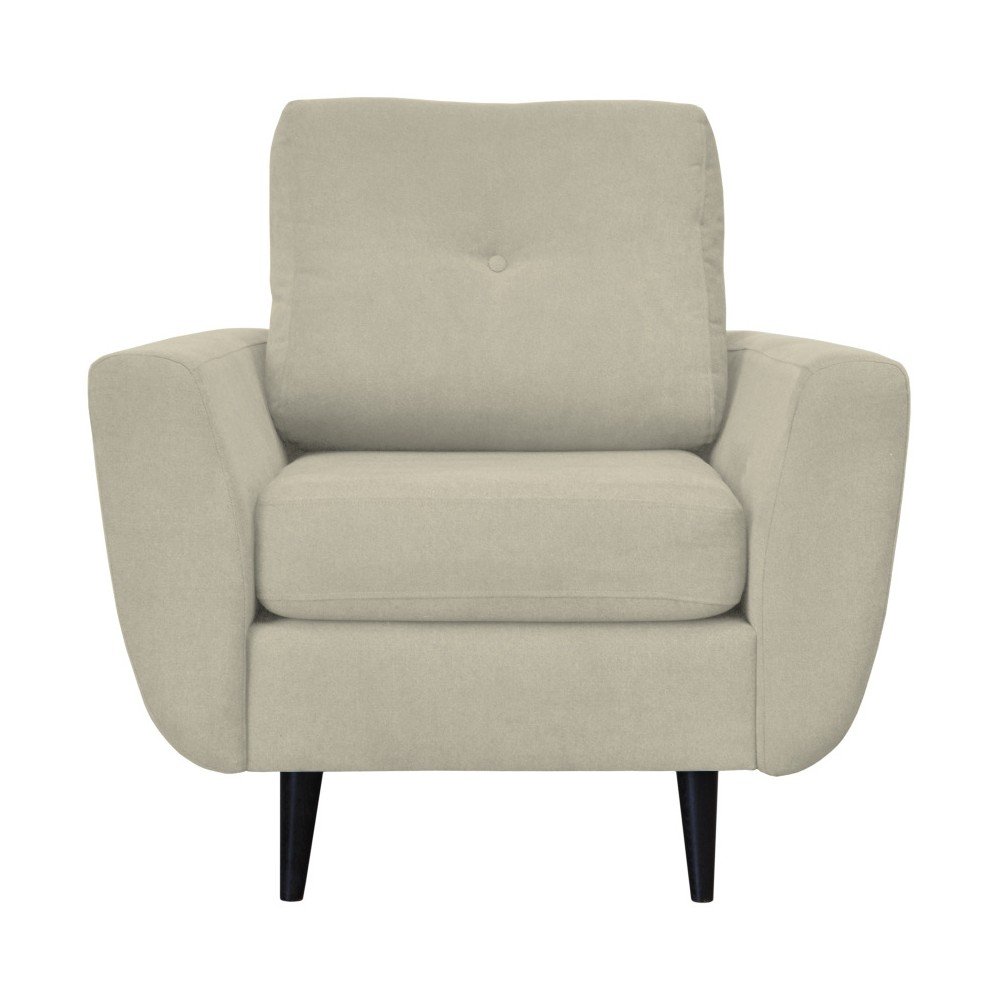 Krémové křeslo s tmavými nohami Mazzini Sofas Cedar v:753674