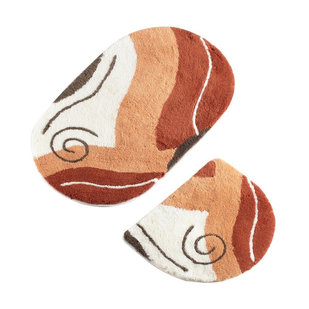 Sada 2 koupelnových předložek v lososové barvě Verge Bath Mat Lento v:1156348