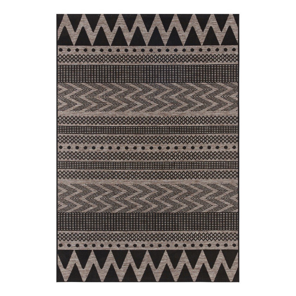 Černo-béžový venkovní koberec NORTHRUGS Sidon, 140 x 200 cm v:1337471