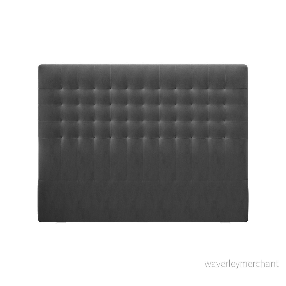 Tmavě šedé čelo postele se sametovým potahem Windsor & Co Sofas Apollo, 180 x 120 cm v:1299630