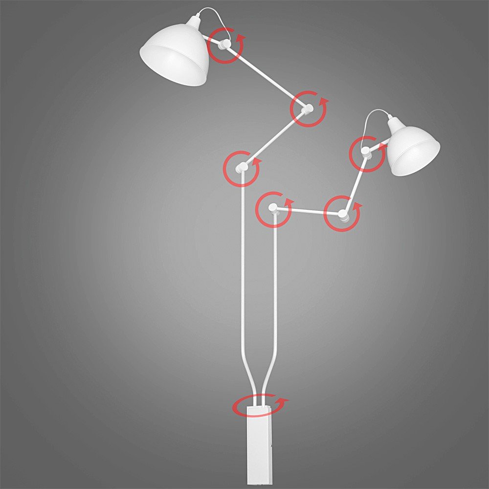 Bílé nástěnné svítidlo Glimte Sconce Aida Joint Bigger White Dos v:1197058