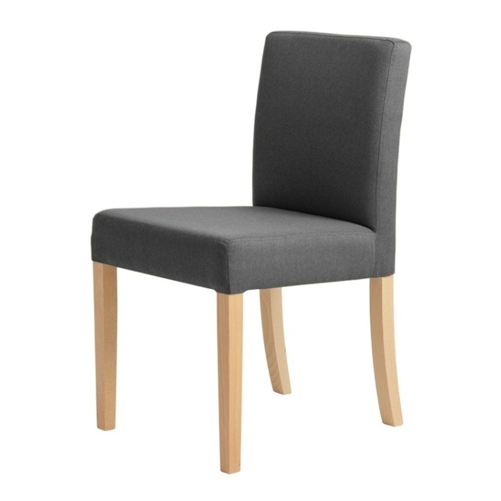 Tmavě šedá židle s přírodními nohami Custom Form Wilton v:971840