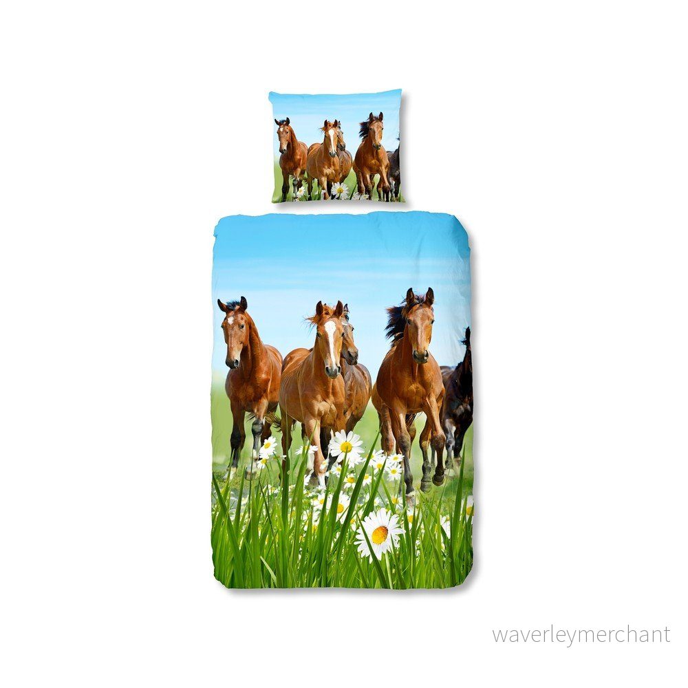 Dětské flanelové povlečení Horse, 140x200 cm, zapínání na přehyb v:719222