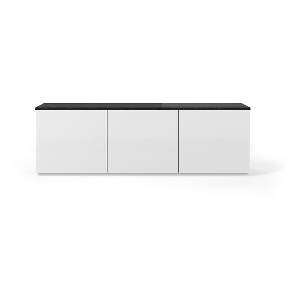 Bílý TV stolek se světlou deskou v mramorovém dekoru TemaHome Join, 180 x 57 cm v:1283072
