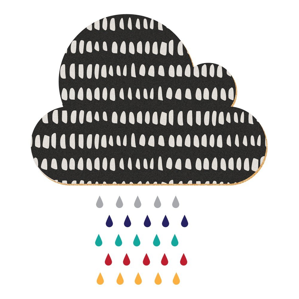 Dekorativní samolepící nástěnka Dekornik Black Cloud With Colorful Drops, 57 x 40 cm v:980886 Dekorativní samolepící nástěnka Dekornik Black Cloud With Colorful Drops, 57 x 40 cm v:980886