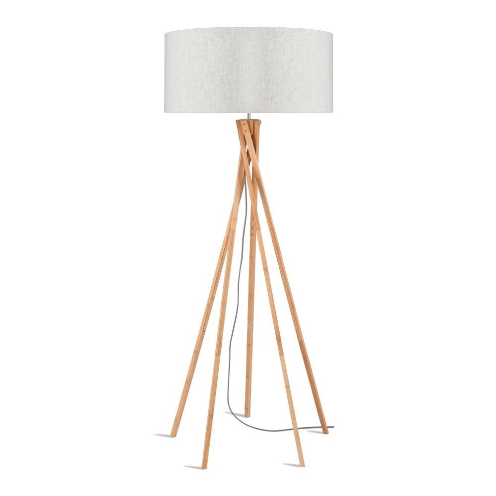 Stojací lampa se světle béžovým stínidlem a konstrukcí z bambusu Good&Mojo Kilimanjaro v:928170