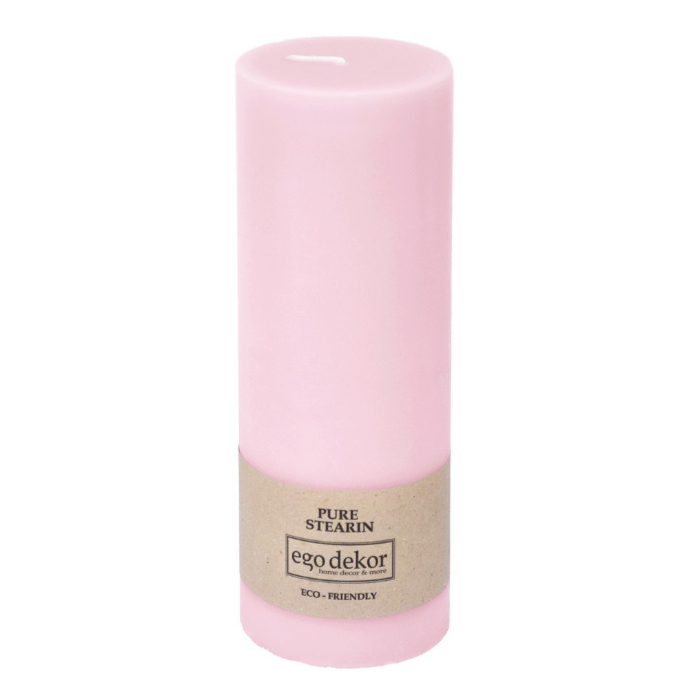 Růžová svíčka Eco candles by Ego dekor Friendly, doba hoření 60 h v:1352081