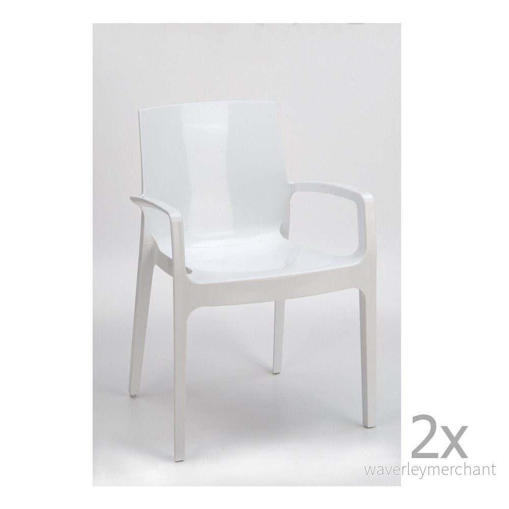 Sada 2 bílých jídelních židlí Castagnetti Cream v:856892