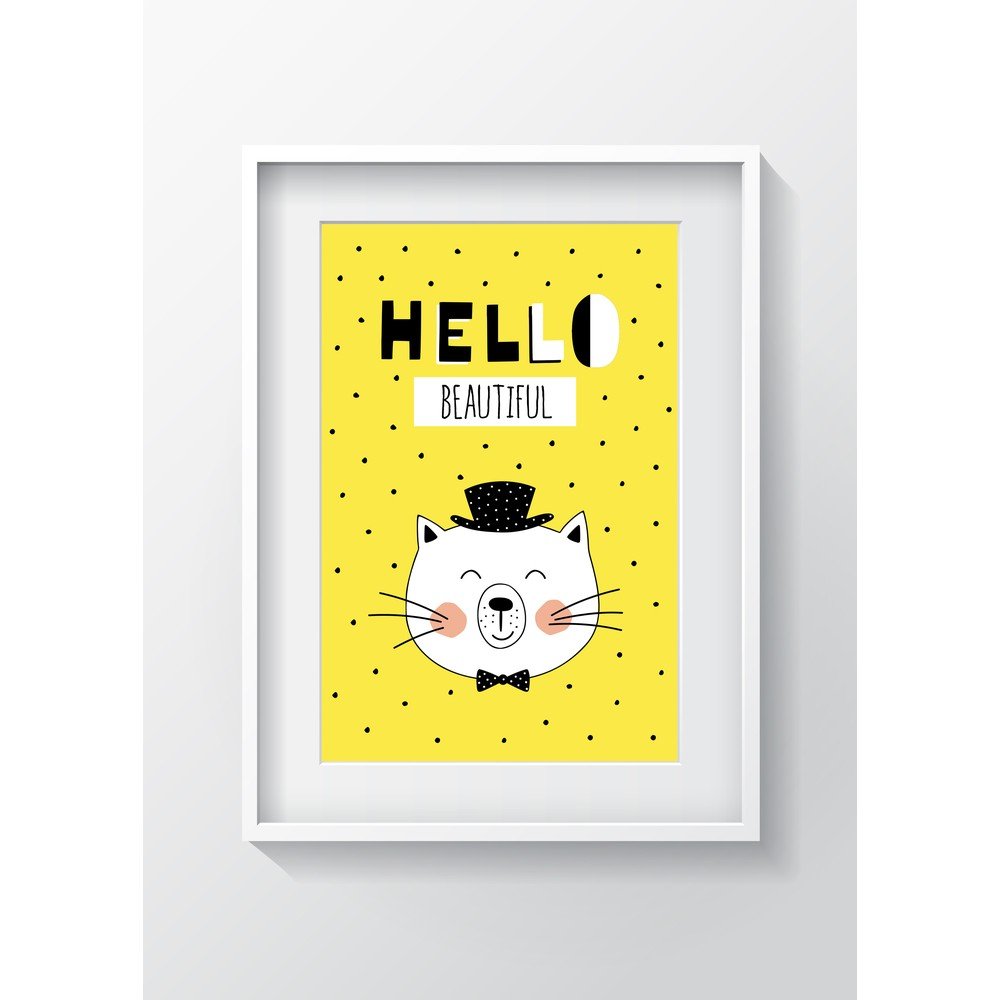 Nástěnný obraz OYO Kids Hello Beautiful, 24 x 29 cm v:1321944