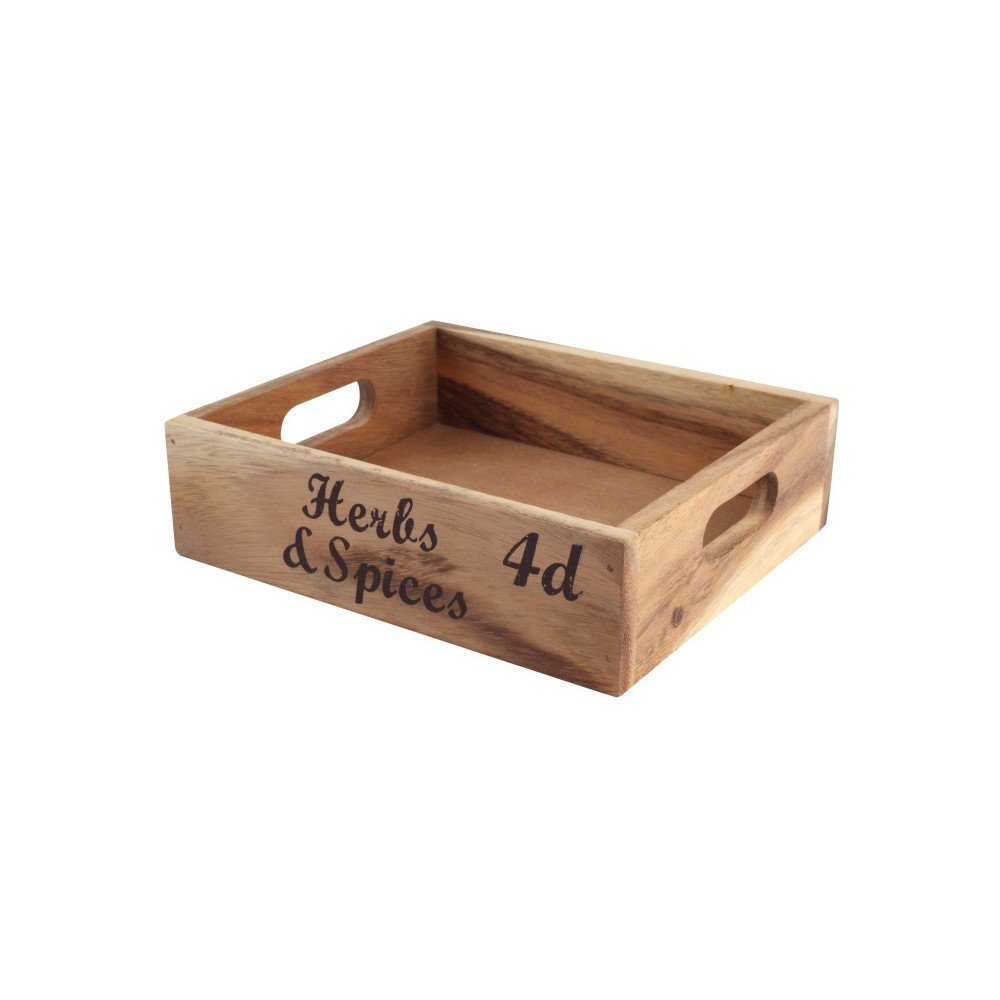 Dřevěná akáciová přenoska T&G Woodware Baroque Herbs & Spice v:795152