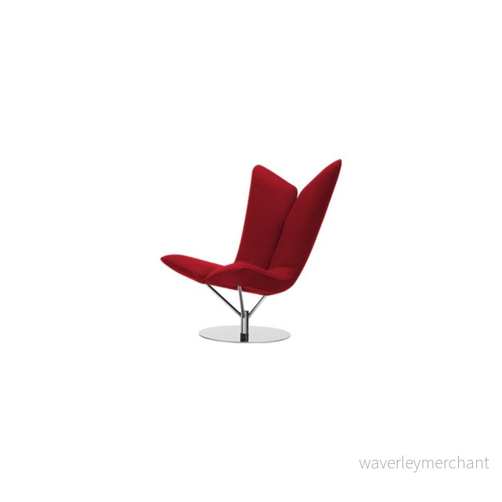 Červené křeslo Softline Angel Felt High Red v:1194398