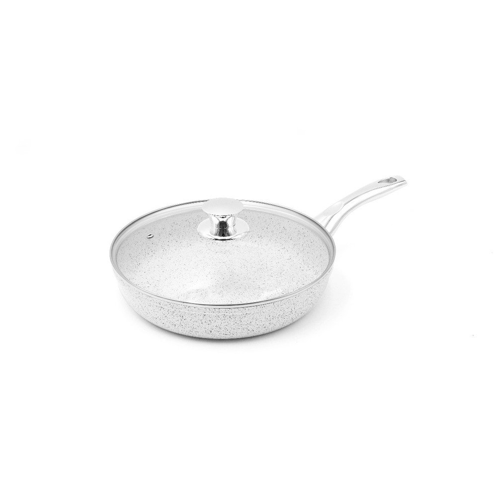 Pánev s pokličkou a rukojetí ve stříbrné barvě Bisetti Stonewhite Vincenzo, ø 28 cm v:823894