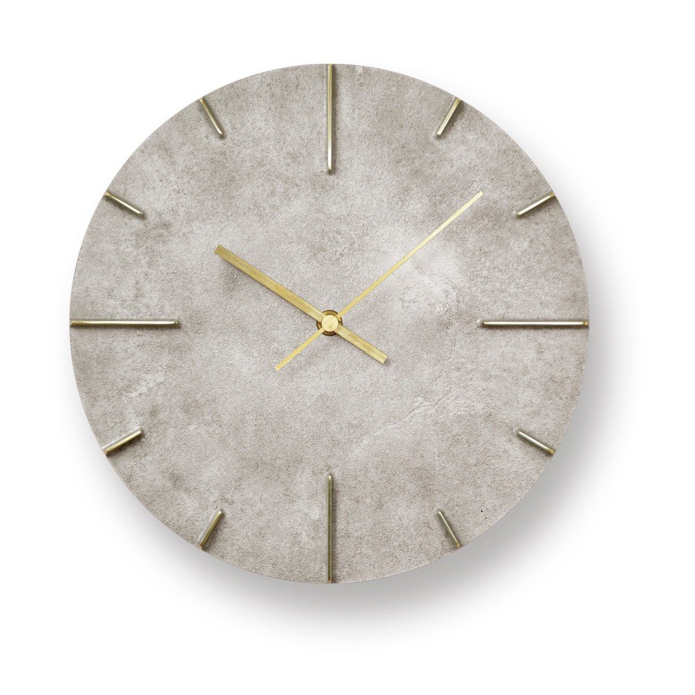 Šedé nástěnné hodiny Lemnos Clock Quaint, ⌀ 25 cm v:864612