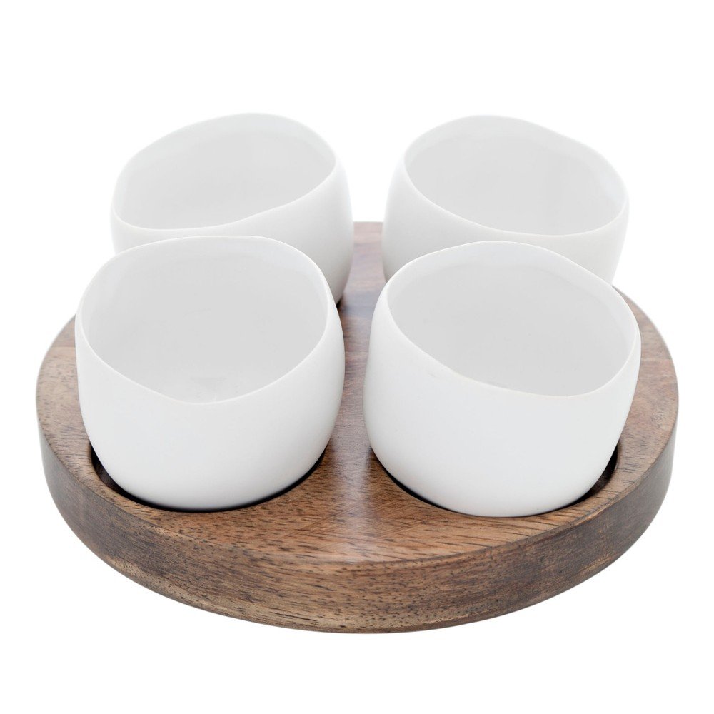 Set 4 misek a dřevěného prkénka Cosy & Trendy Bao v:792428