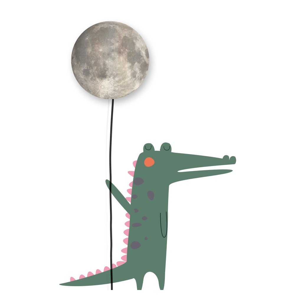 Nástěnná lampa s nálepkou Little Nice Things Moon v:1046806